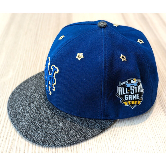 New Era 59Fifty Mets 2016 All Star Hat SZ 8 Cap MLB ASG Patch Star Grommets - Picture 3 of 13